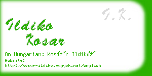 ildiko kosar business card